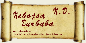 Nebojša Durbaba vizit kartica